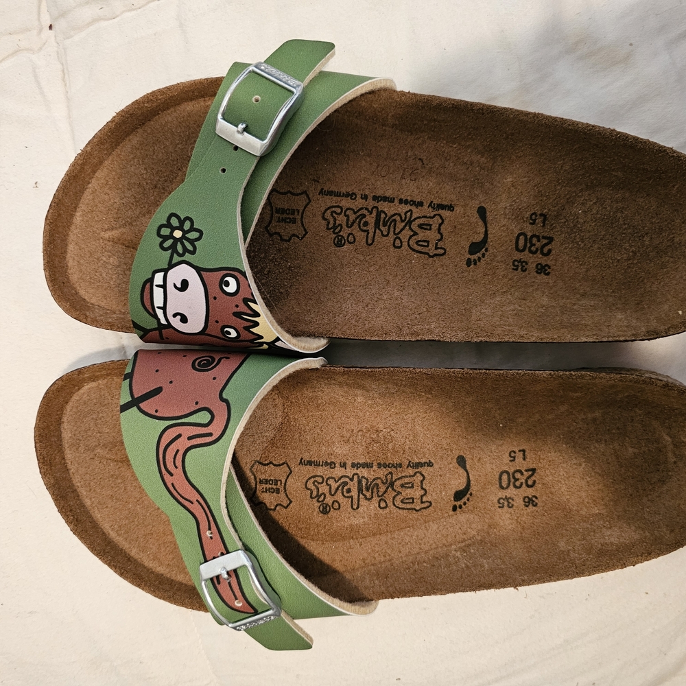 Kids Green Sandals with Fun Animal Design